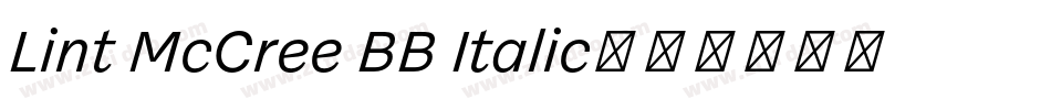 Lint McCree BB Italic字体转换